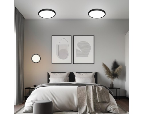 CL738241V Бейсик Черный Св-к Накл. LED 24W*Мульти