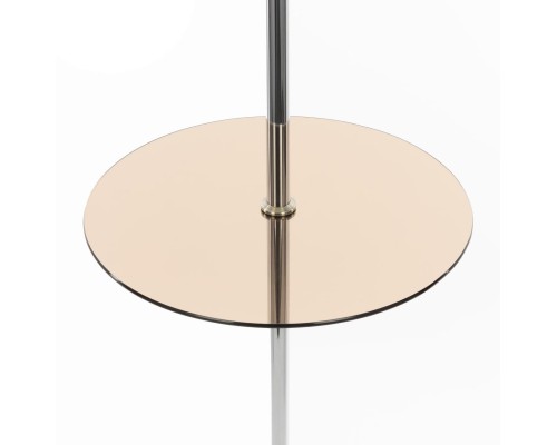 CL402973T Линц Хром+Кремовый Торшер со столиком