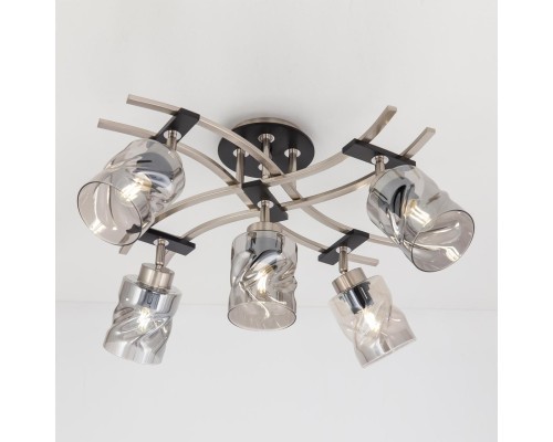 CL142155 Мерида Хр.Мат+Дымч Св-к Люстра