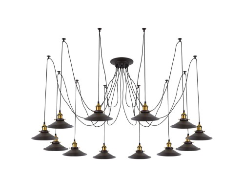 Люстра лофт Citilux CL451121 Эдисон Венге + Бронза