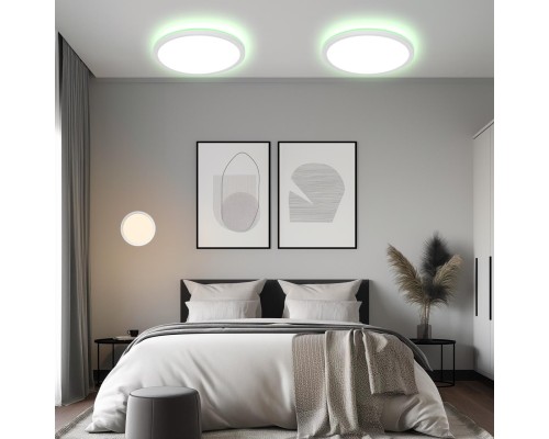 CL738240EL Бейсик Лайн Белый Св-к с пультом LED+RGB 30W