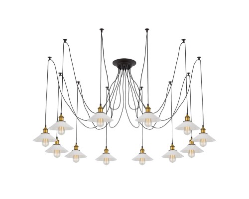 Люстра лофт Citilux CL451121 Эдисон Венге + Бронза