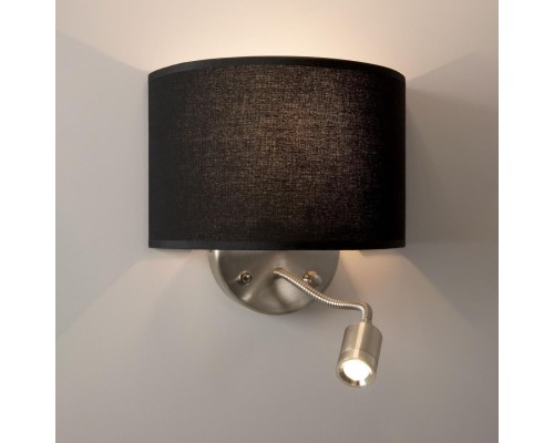 Бра с выключателем и лампой для чтения 3Вт 3000K Citilux CL704305 Декарт Хром Мат. + Черный