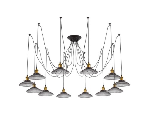 Люстра лофт Citilux CL451121 Эдисон Венге + Бронза