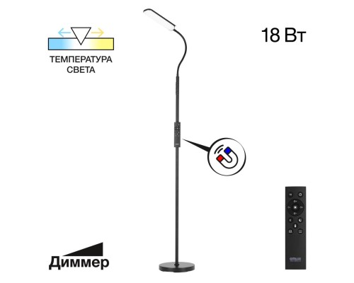 CL804051 Alex Черный торшер с пультом