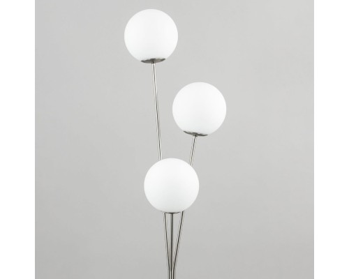 CL102934 Томми Хром Мат.+ Белый Св-к Торшер