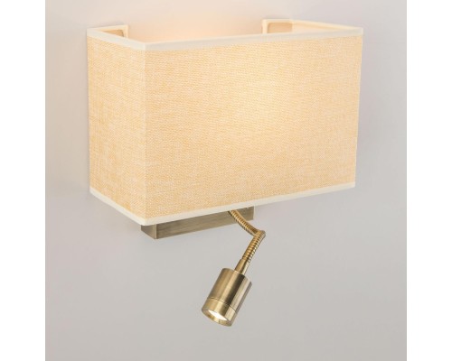 Бра с выключателем и лампой для чтения 3Вт 3000K Citilux CL704303 Декарт Бронза Старая