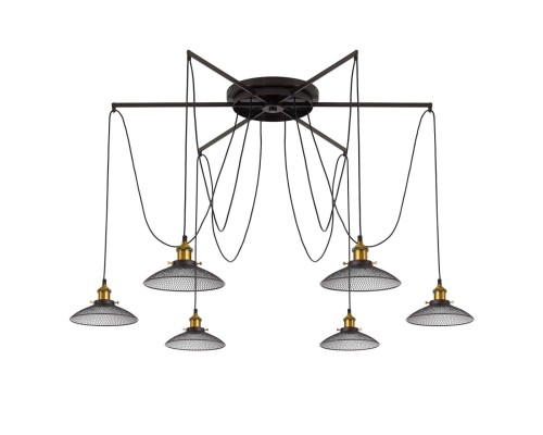 Люстра лофт Citilux CL451261 Эдисон Венге + Бронза