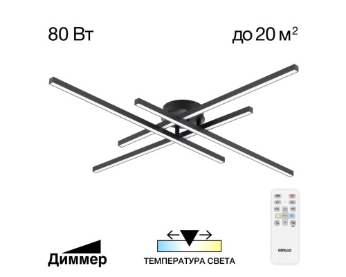 CL203141 Стиг Черный Люстра Потолочная