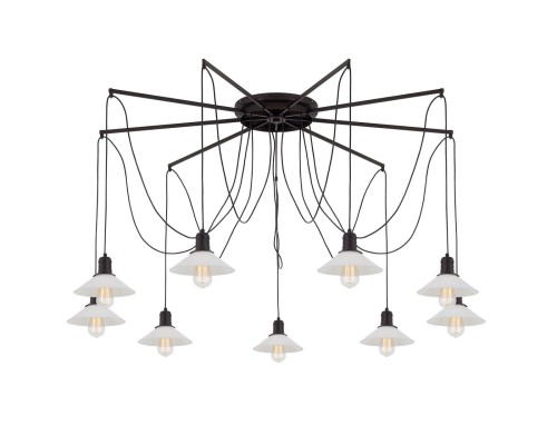 Люстра лофт Citilux CL451292 Эдисон 6 Венге + Черный