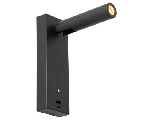 CL704431 Декарт Черный Св-к Настенный с USB