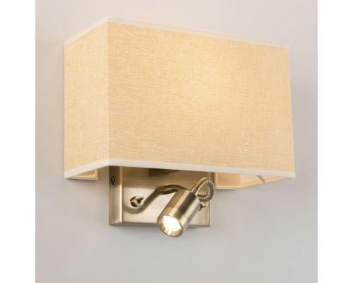 Бра с выключателем и лампой для чтения 3Вт 3000K Citilux CL704303 Декарт Бронза Старая