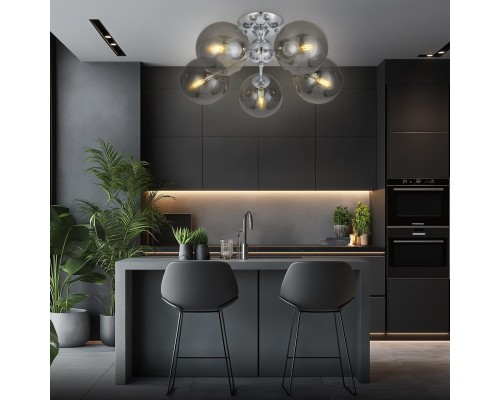 CL102150 Томми Хром+Дымч. Св-к Люстра