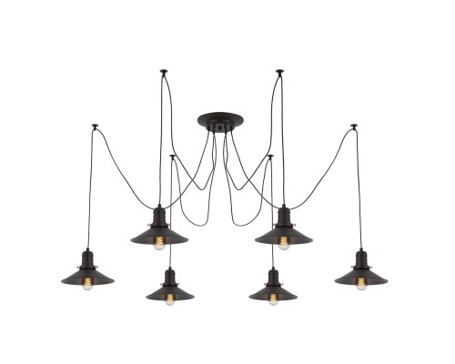 Люстра лофт Citilux CL451062 Эдисон Венге + Черный