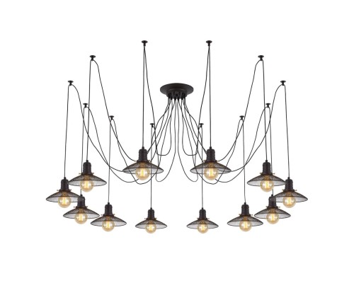 Люстра лофт Citilux CL451122 Эдисон Венге + Черный