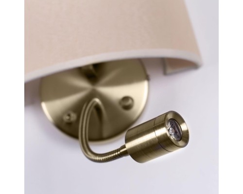 Бра с выключателем и лампой для чтения 3Вт 3000K Citilux CL704306 Декарт Старая Бронза + Песочный