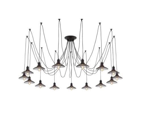 Люстра лофт Citilux CL451152 Эдисон Венге + Черный