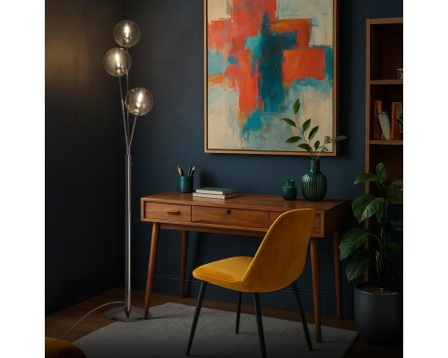 CL102930 Томми Хром+Дымч. Св-к Торшер