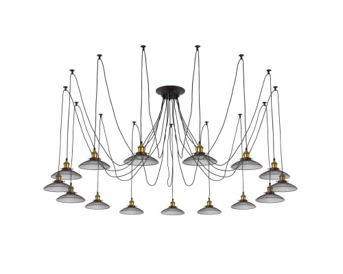 Люстра лофт Citilux CL451151 Эдисон Венге + Бронза