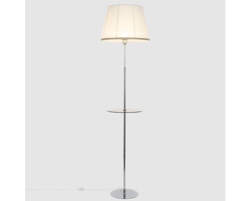 CL402970T Линц Хром+Белый Торшер со столиком