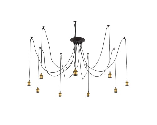 Люстра лофт Citilux CL451091 Эдисон 6 Венге + Бронза