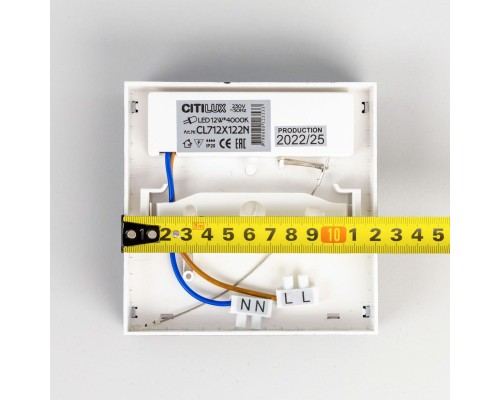 CL712X122N Тао Черный Св-к Накл. LED 12W*4000K