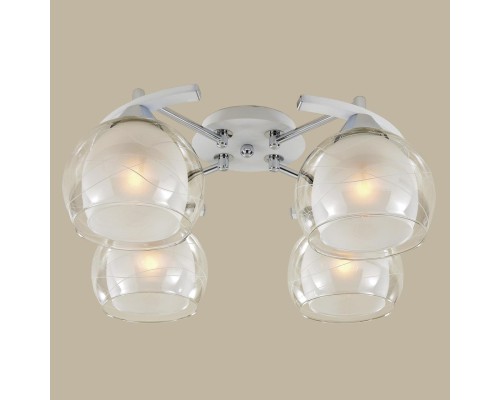 Потолочная люстра Citilux CL157141 Буги Белая+Хром