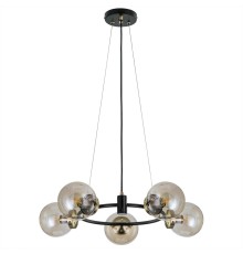 Люстра подвесная Citilux Планета CL105155 Черн+Дымч.