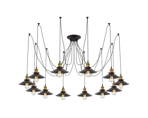 Люстра лофт Citilux CL451121 Эдисон Венге + Бронза