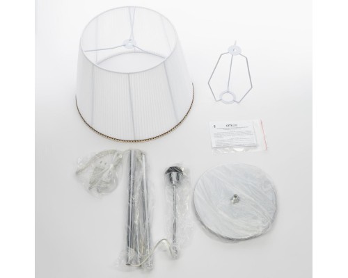 CL402970 Линц Хром+Белый Торшер