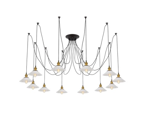 Люстра лофт Citilux CL451121 Эдисон Венге + Бронза