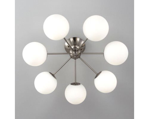 CL102174 Томми Хром Мат.+ Белый Св-к Люстра