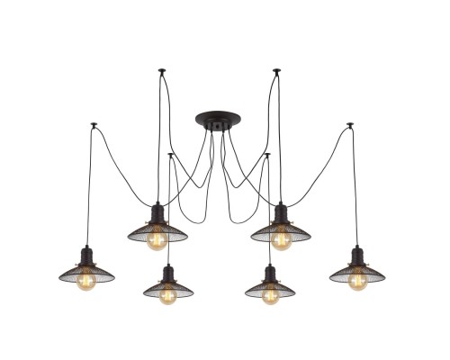 Люстра лофт Citilux CL451062 Эдисон Венге + Черный