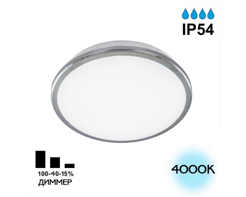 Потолочный светодиодный светильник Citilux CL702161N Луна 16 Вт 4000K Хром