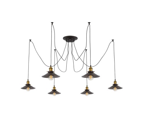 Люстра лофт Citilux CL451061 Эдисон Венге + Бронза