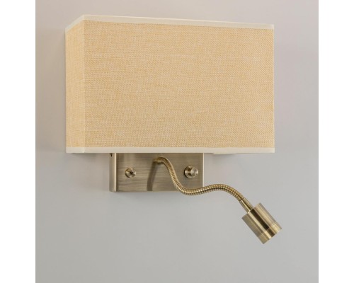 Бра с выключателем и лампой для чтения 3Вт 3000K Citilux CL704303 Декарт Бронза Старая