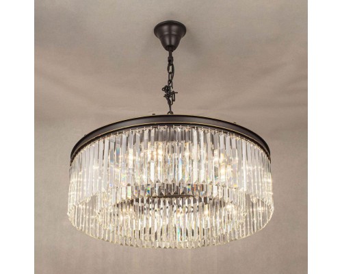 Подвесная люстра с хрусталем Citilux CL332161 Мартин Венге (коричневый)