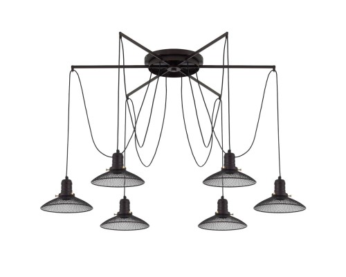 Люстра лофт Citilux CL451262 Эдисон Венге + Черный