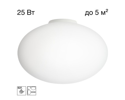 CL941E28B0 RON Накладной Св-к Эллипс База Белая