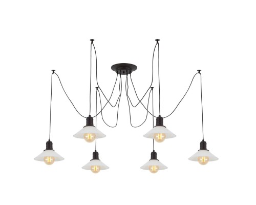 Люстра лофт Citilux CL451062 Эдисон Венге + Черный