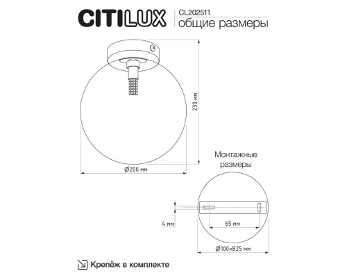 CL202511 ORTON Дымчатый Св-к Наст.-Потол