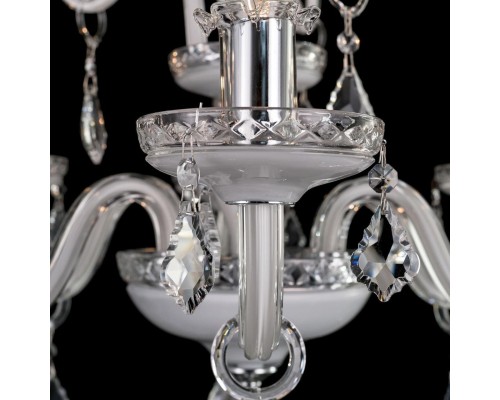 Подвесная люстра с хрусталем Citilux CL352180 Марена Белый+Хром