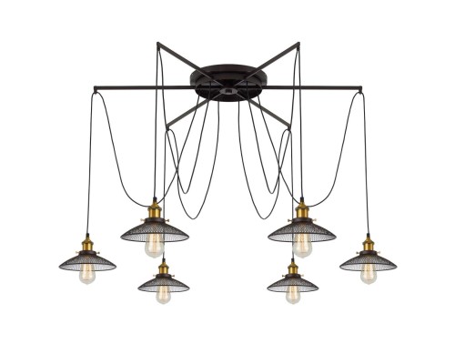 Люстра лофт Citilux CL451261 Эдисон Венге + Бронза