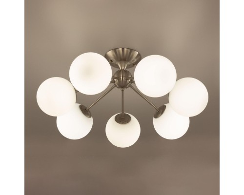 CL102174 Томми Хром Мат.+ Белый Св-к Люстра