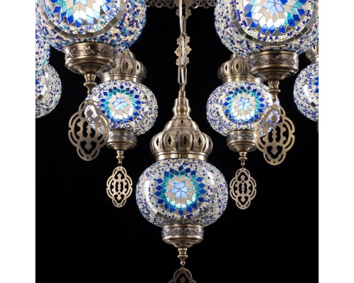 CL419186 Каир Мозаика Синяя Люстра