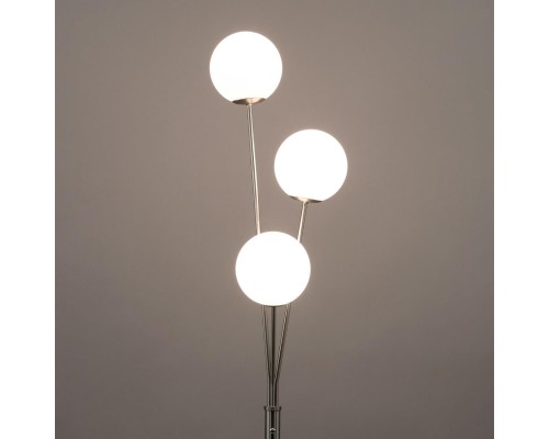 CL102934 Томми Хром Мат.+ Белый Св-к Торшер