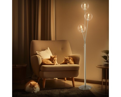 CL102931 Томми Хром Мат. Св-к Торшер