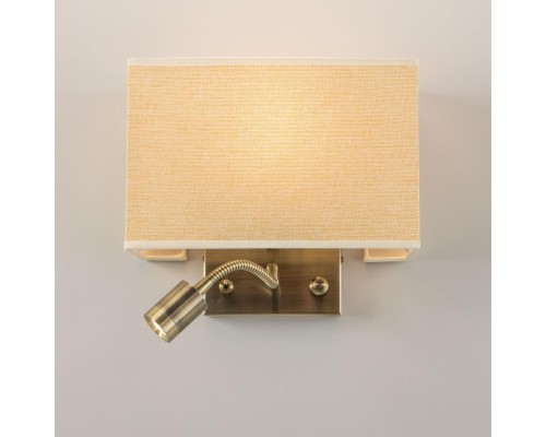 Бра с выключателем и лампой для чтения 3Вт 3000K Citilux CL704303 Декарт Бронза Старая