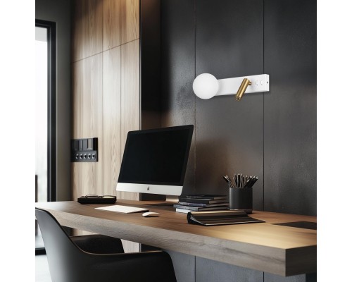 CL704450 Декарт Белый+Бронза Св-к Настенный