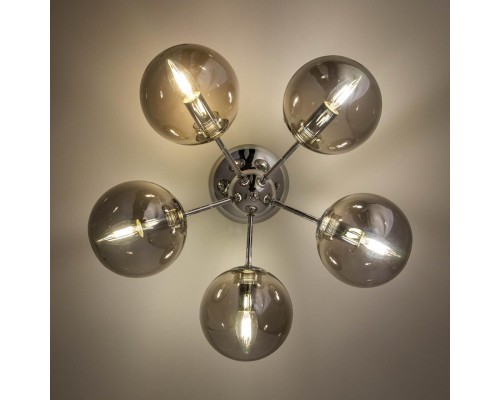 CL102150 Томми Хром+Дымч. Св-к Люстра